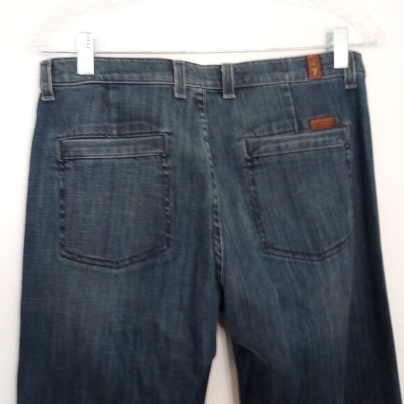 7 for All Mankind Georgia Flare Leg Denim Jeans - Picture 5 of 10